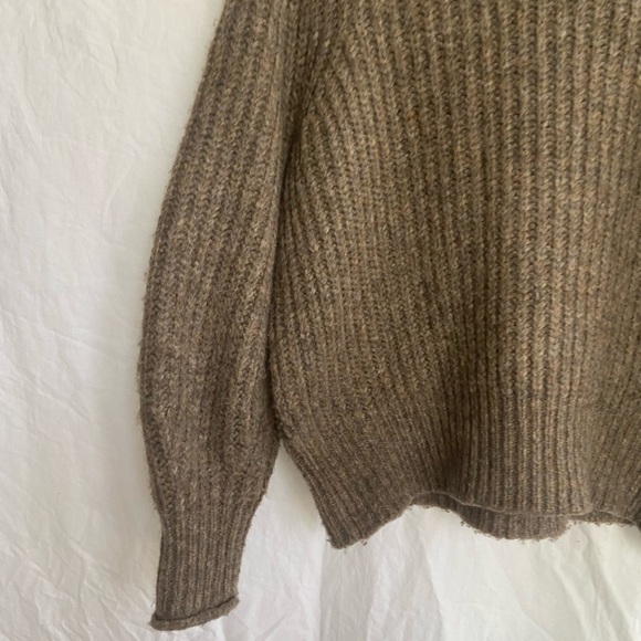 Madewell Loretto Mockneck Sweater Heather Otter Brown Size Small - Picture 12 of 14
